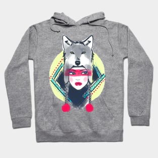 Girl with wolf hat Hoodie